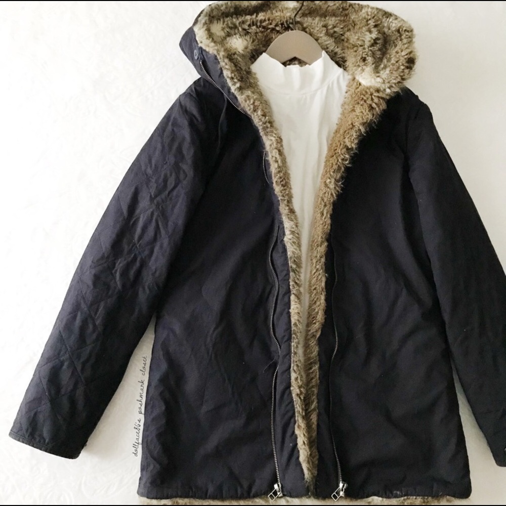 Aritzia Faux Fur Lined Jacket